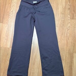 Columbia All Seasons Boot Cut Pants Gray M Omni-Shade UPF 50 Stretch Pull-On